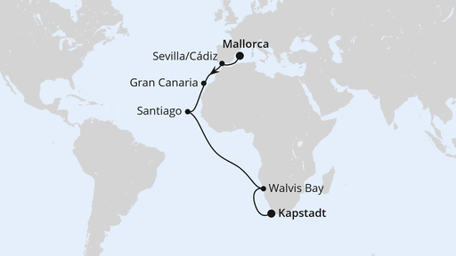 Von Mallorca über Namibia nach Kapstadt