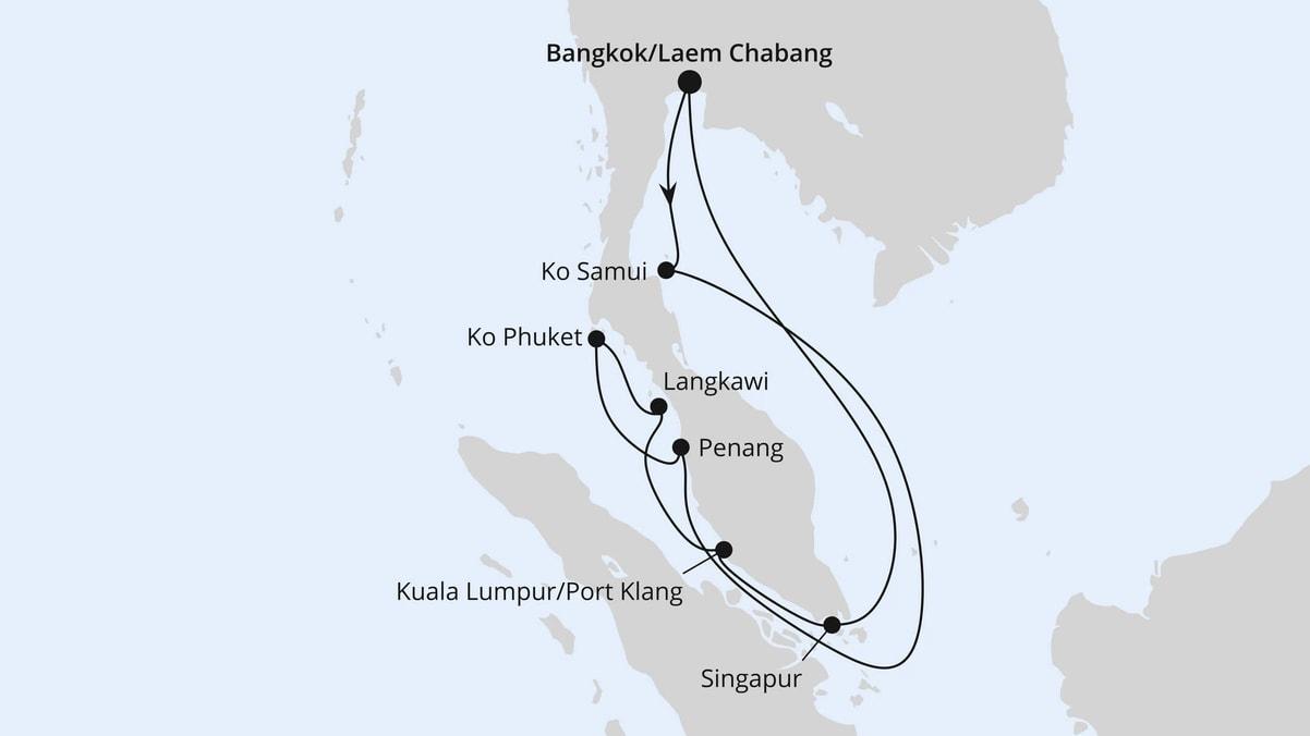 Thailand, Malaysia & Singapur