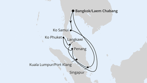 Thailand, Malaysia & Singapur