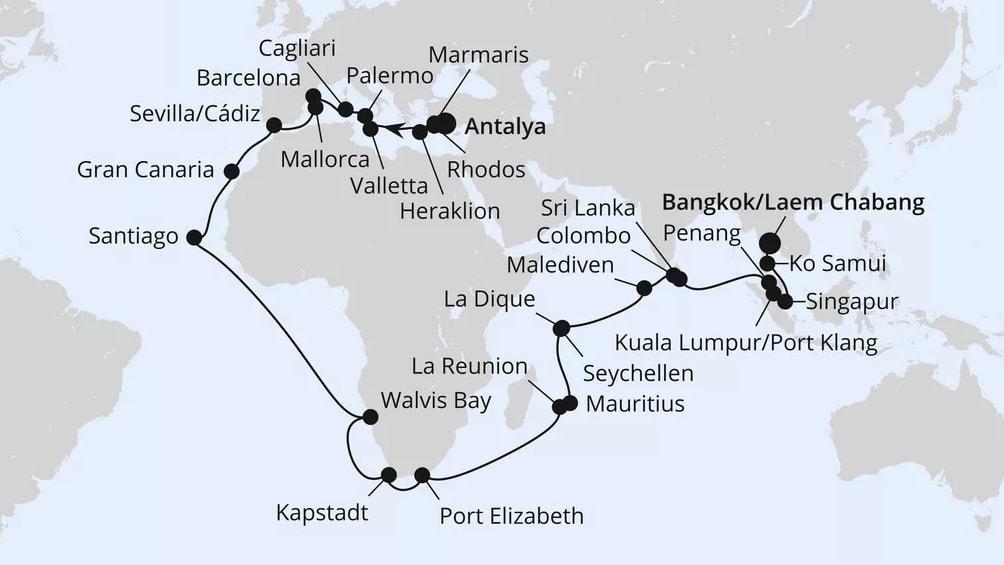 Weltenbummler Mittelmeer, Afrika & Indischer Ozean