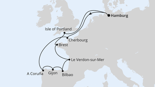 Ärmelkanal & Golf von Biskaya