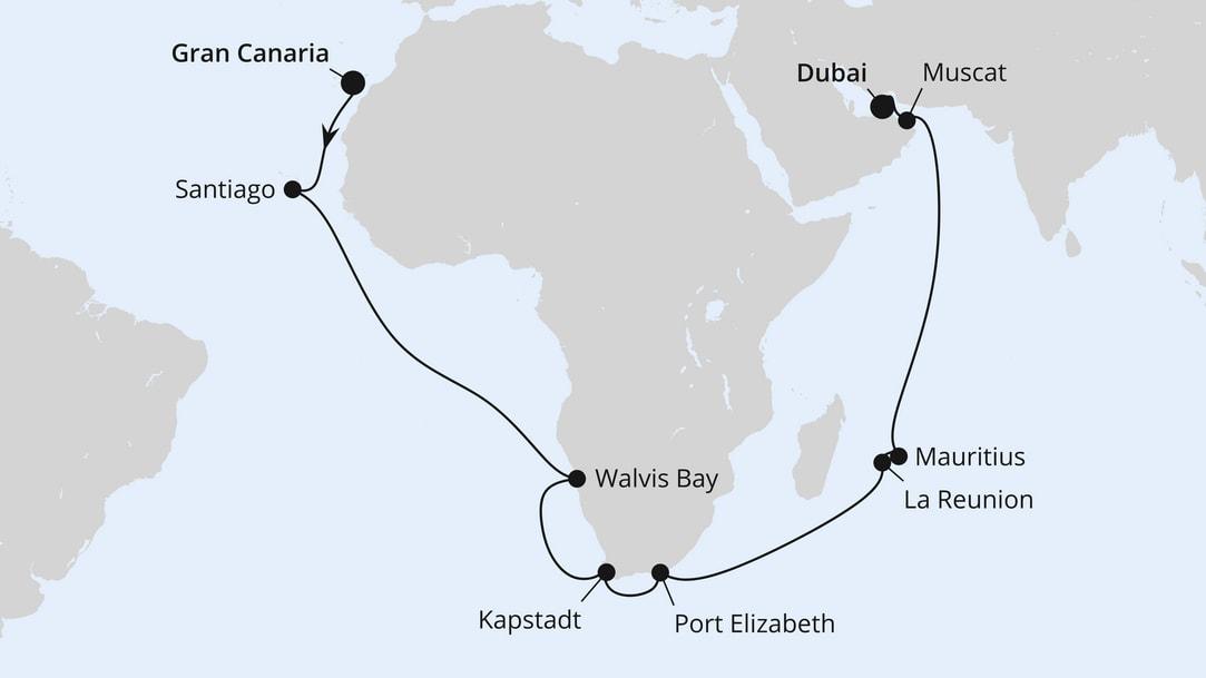 Weltenbummler Kapverden, Südafrika & Mauritius 1