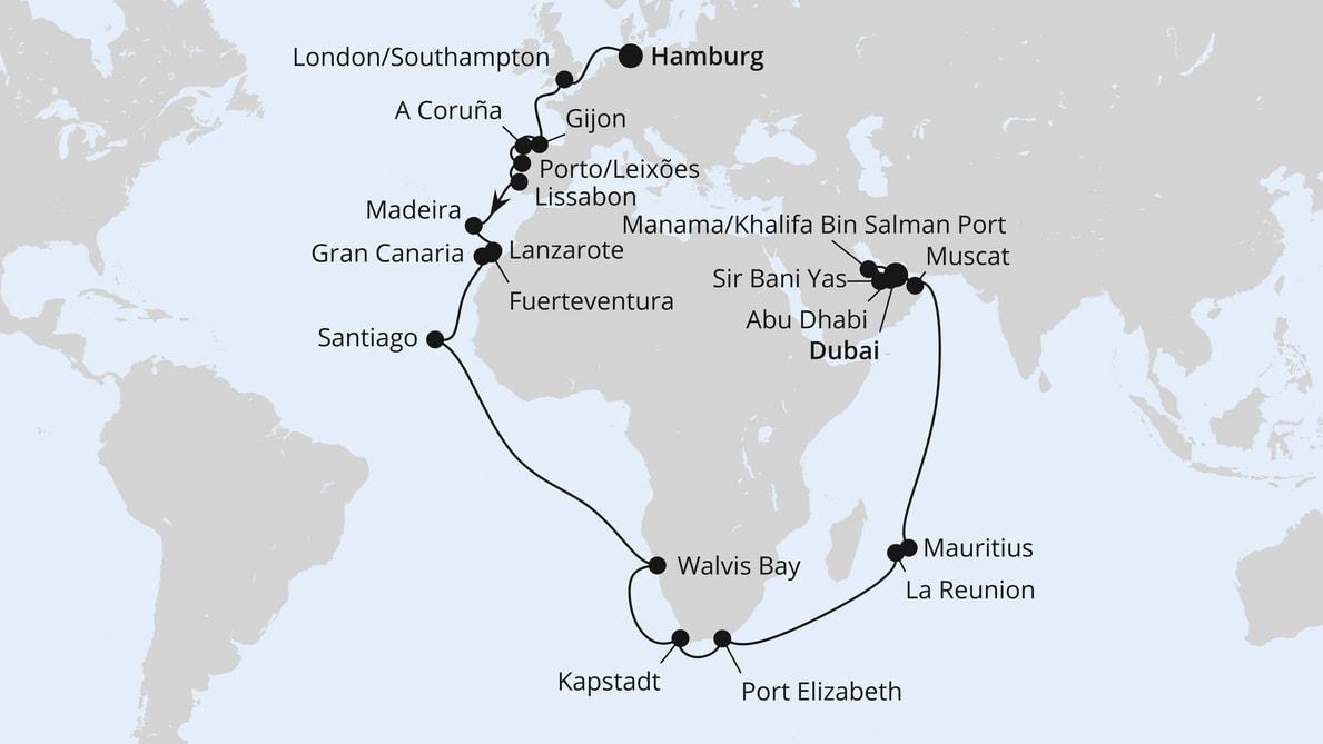 Weltenbummler Südafrika, Mauritius & Orient