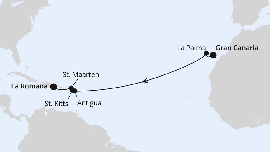 Von Gran Canaria in die Dominikanische Republik