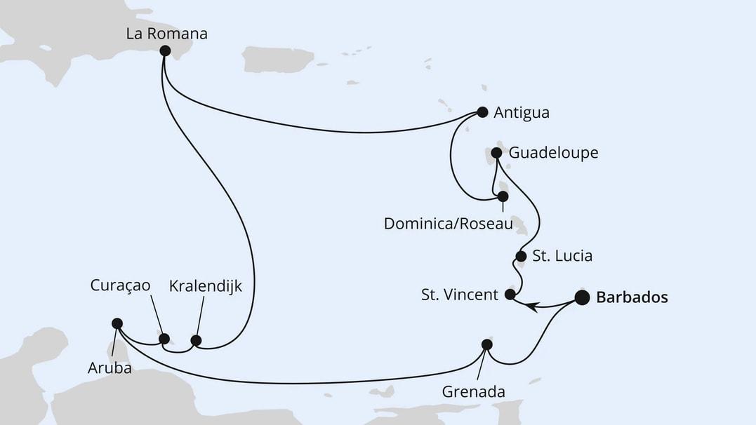 Karibische Inseln ab Barbados
