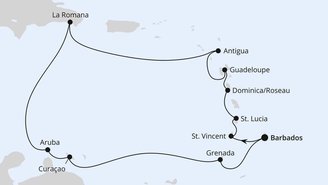 Karibische Inseln ab Barbados