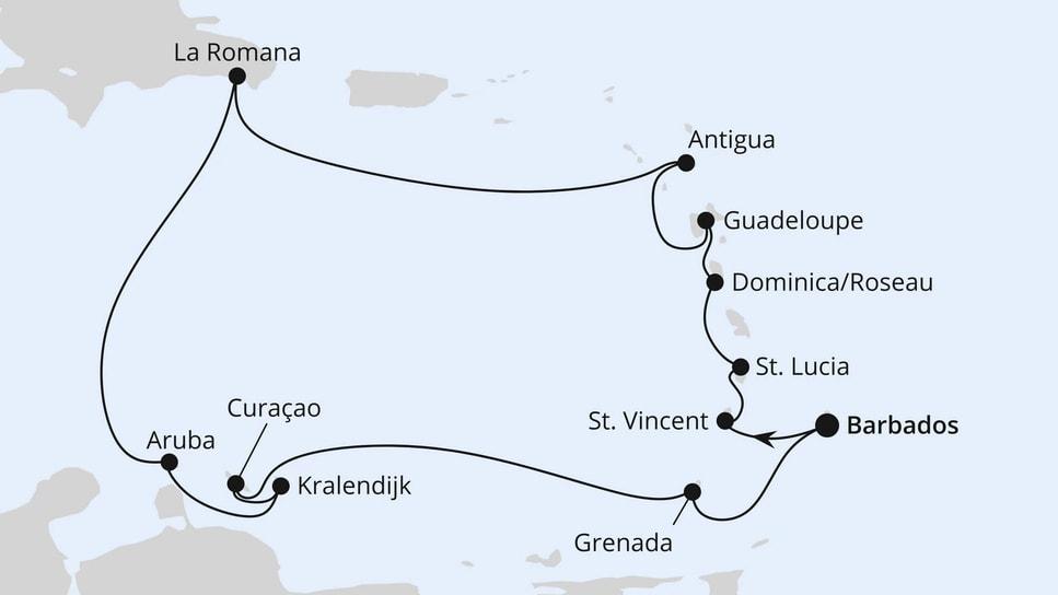 Karibische Inseln ab Barbados