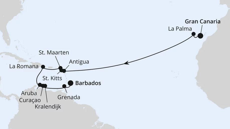 Von Gran Canaria nach Barbados