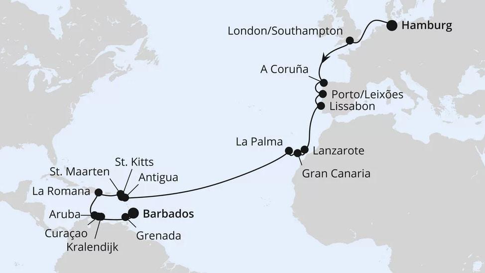 Von Hamburg nach Barbados