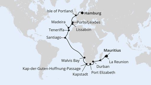 Von Mauritius nach Hamburg