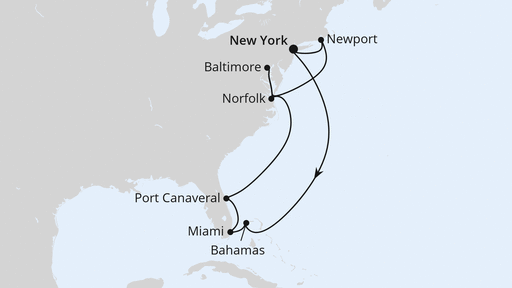 Florida, Maryland & Bahamas ab New York