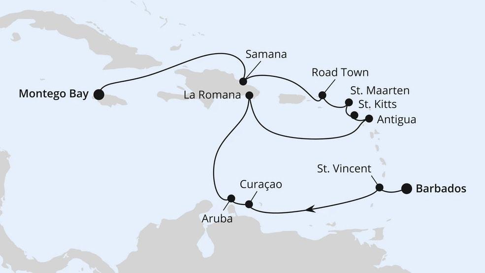 Karibische Inseln ab Barbados