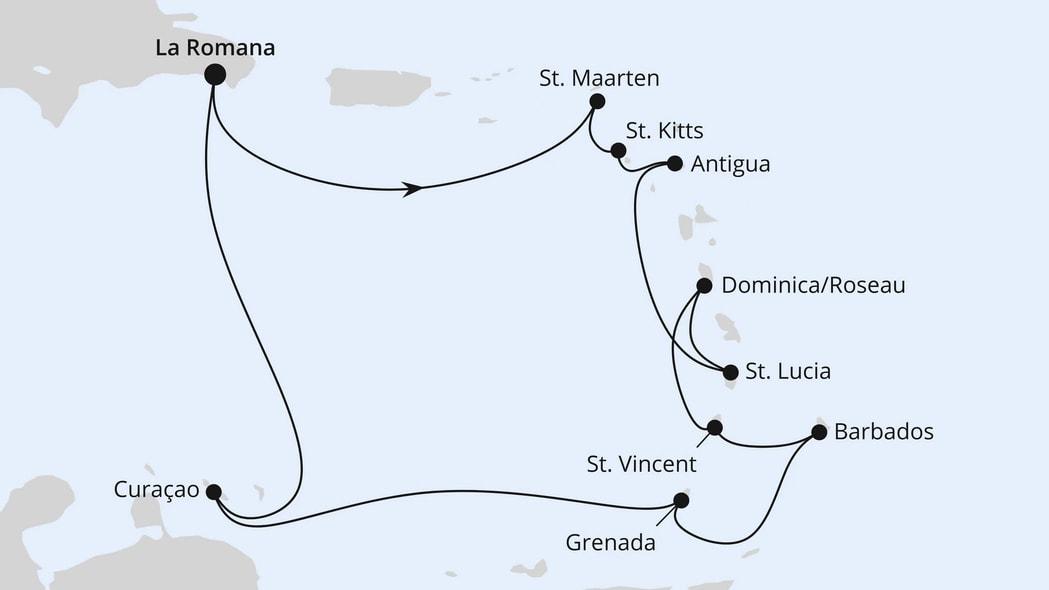 Karibische Inseln ab Dominikanische Republik 1