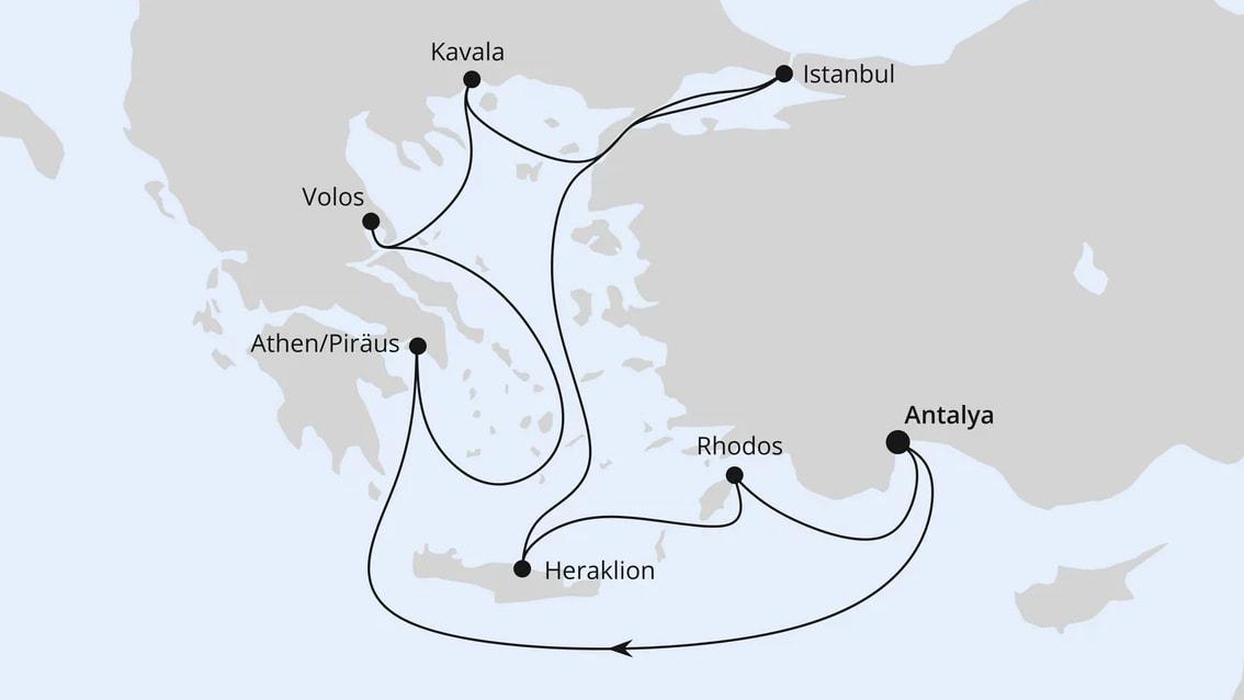 Östliches Mittelmeer mit Istanbul