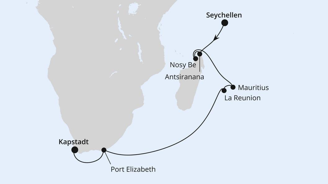 Inseln des Indischen Ozeans mit Südafrika 2