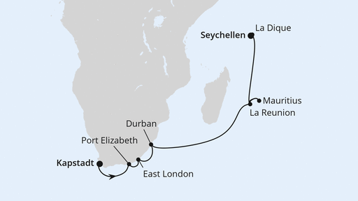 Seychellen, Mauritius & Südafrika