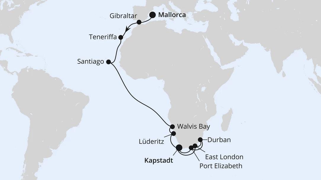 Von Mallorca über Namibia nach Kapstadt 2