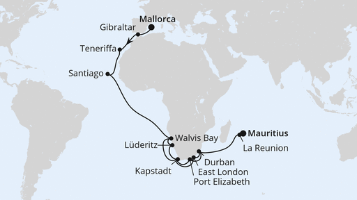 Weltenbummler von Mallorca nach Mauritius 1