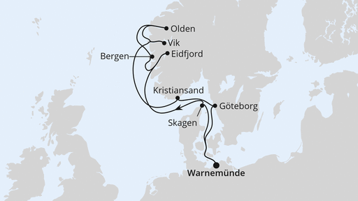 Norwegens Fjorde ab Warnemünde