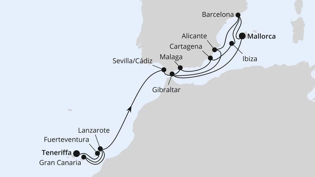 Große Spanien-Reise mit Gibraltar