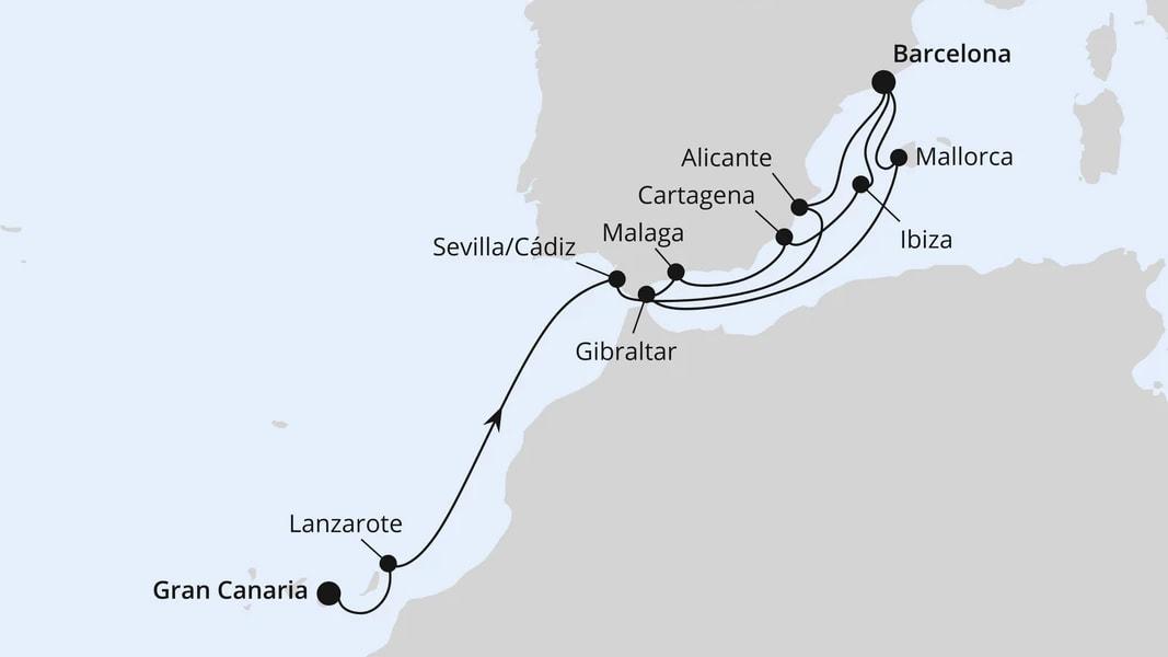 Von Gran Canaria nach Barcelona