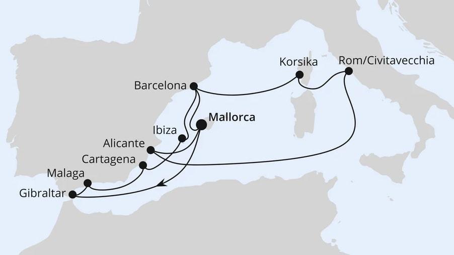 Große Osterreise durchs Mittelmeer ab Mallorca