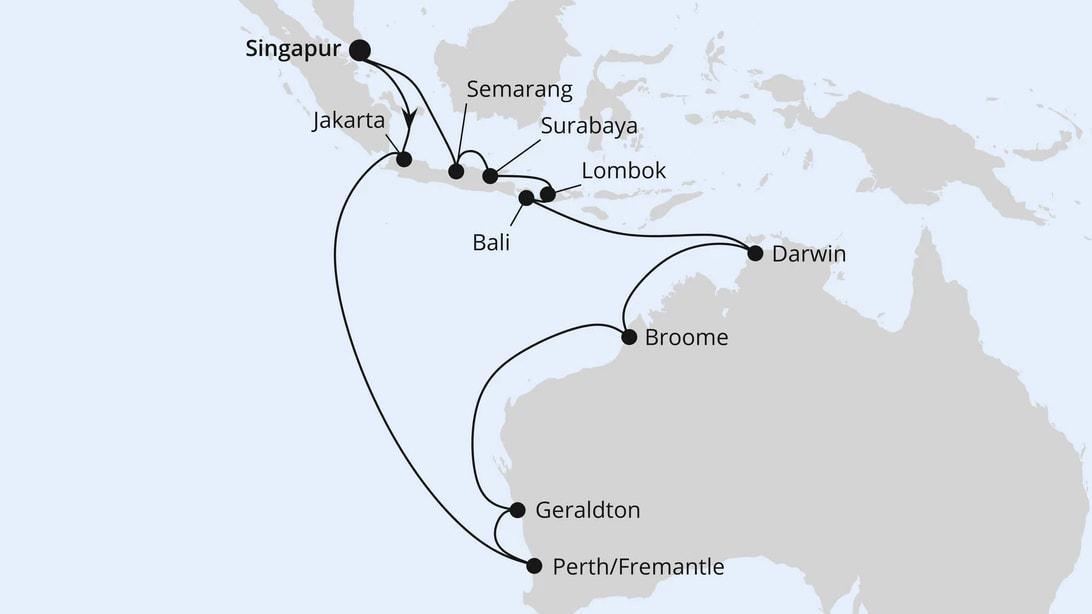 Australien, Indonesien & Singapur