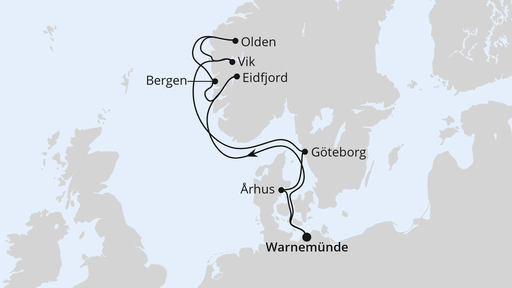 Norwegens Fjorde ab Warnemünde 1