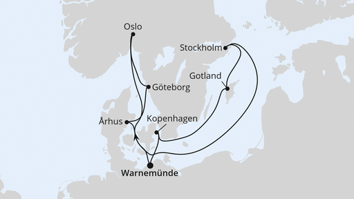 Skandinavische Städte mit Stockholm