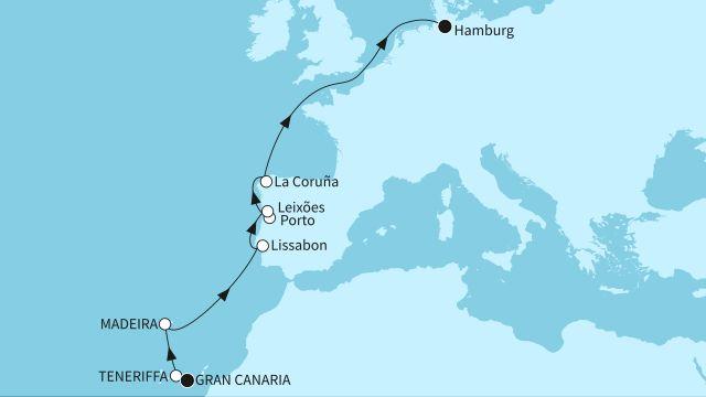 Kanaren, Madeira und Europas Westküste