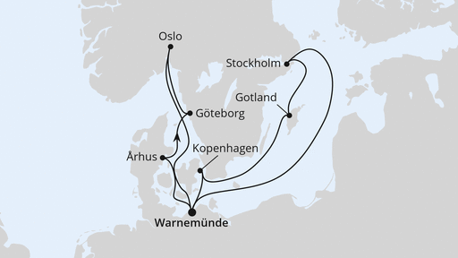Skandinavische Städte mit Stockholm