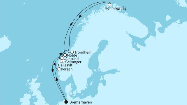 Norwegens Fjordwelten mit Nordkap