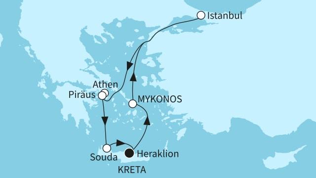 Östliches Mittelmeer mit Istanbul