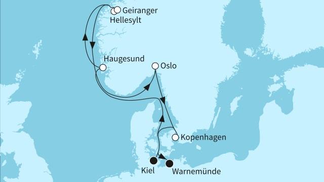 Metropolen der Ostsee und Norwegens Fjordwelten
