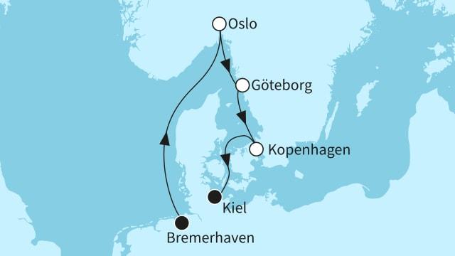 Kurzreise mit Oslo und Kopenhagen