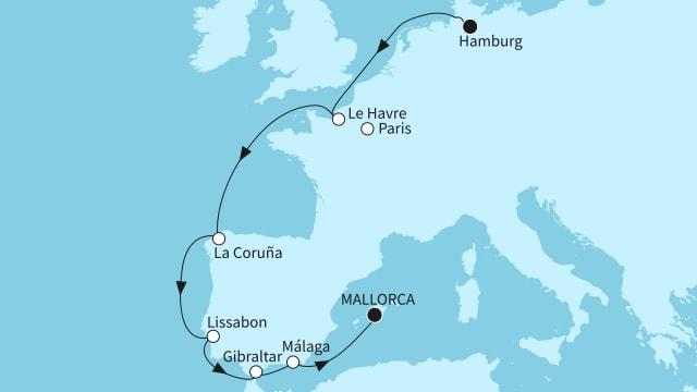 Von der Westküste zu Europas Sonnenseite