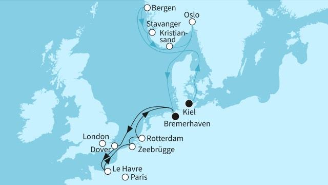 Norwegen und Westeuropa intensiv