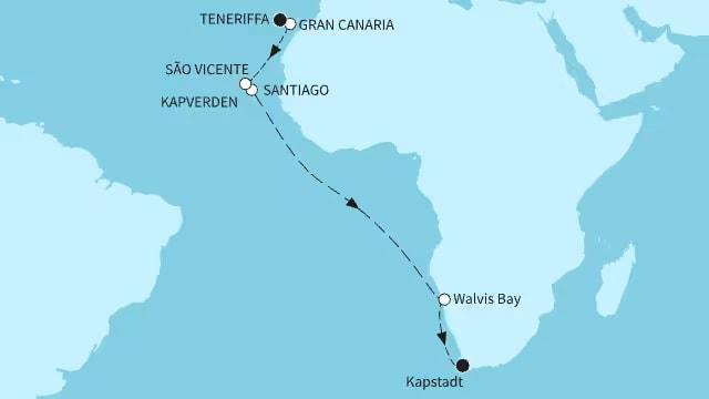 Transozean mit Kapverdischen Inseln