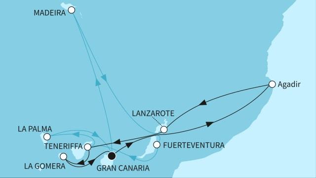 Kanaren, Madeira und marokkanisches Flair