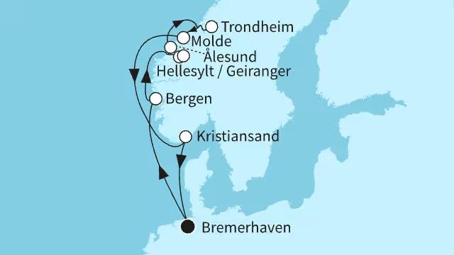 Norwegens Fjordwelten mit Trondheim
