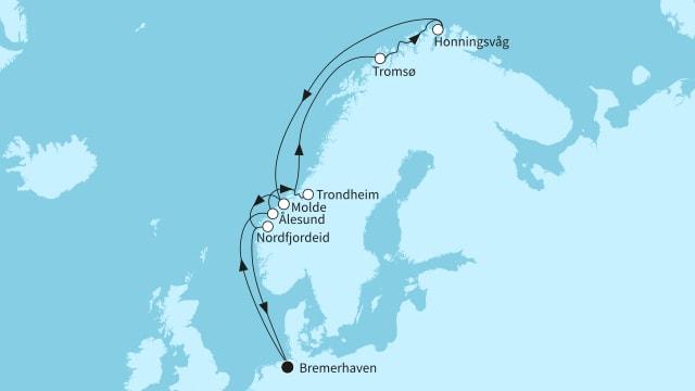Norwegens Fjordwelten mit Nordkap