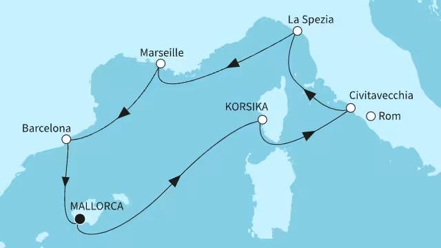 Höhepunkte des westlichen Mittelmeers