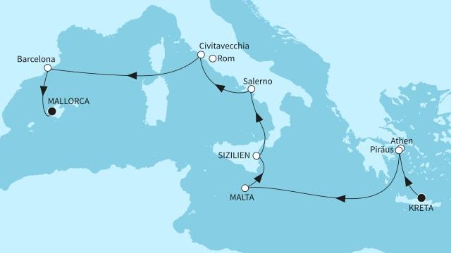 Mediterrane Höhepunkte und Inselschönheiten