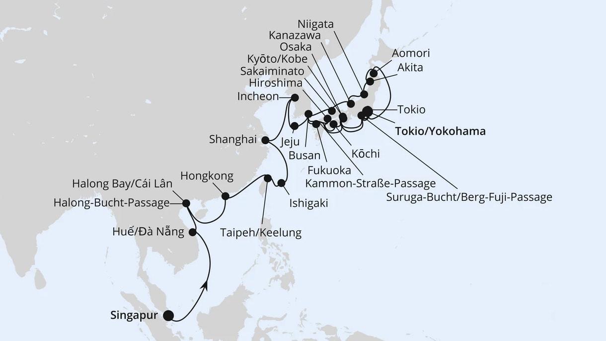 Weltenbummler Asien mit Japan zur Frühlingsblüte