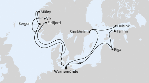 Norwegen & Ostsee ab Warnemünde