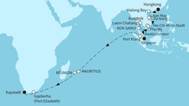 Indischer Ozean mit Mauritius