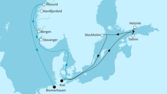 Zauberhaftes Norwegen und Ostseemetropolen