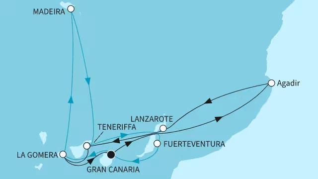 Kanaren, Madeira und marokkanisches Flair