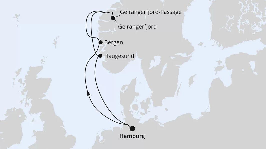 Norwegen mit Geiranger ab Hamburg
