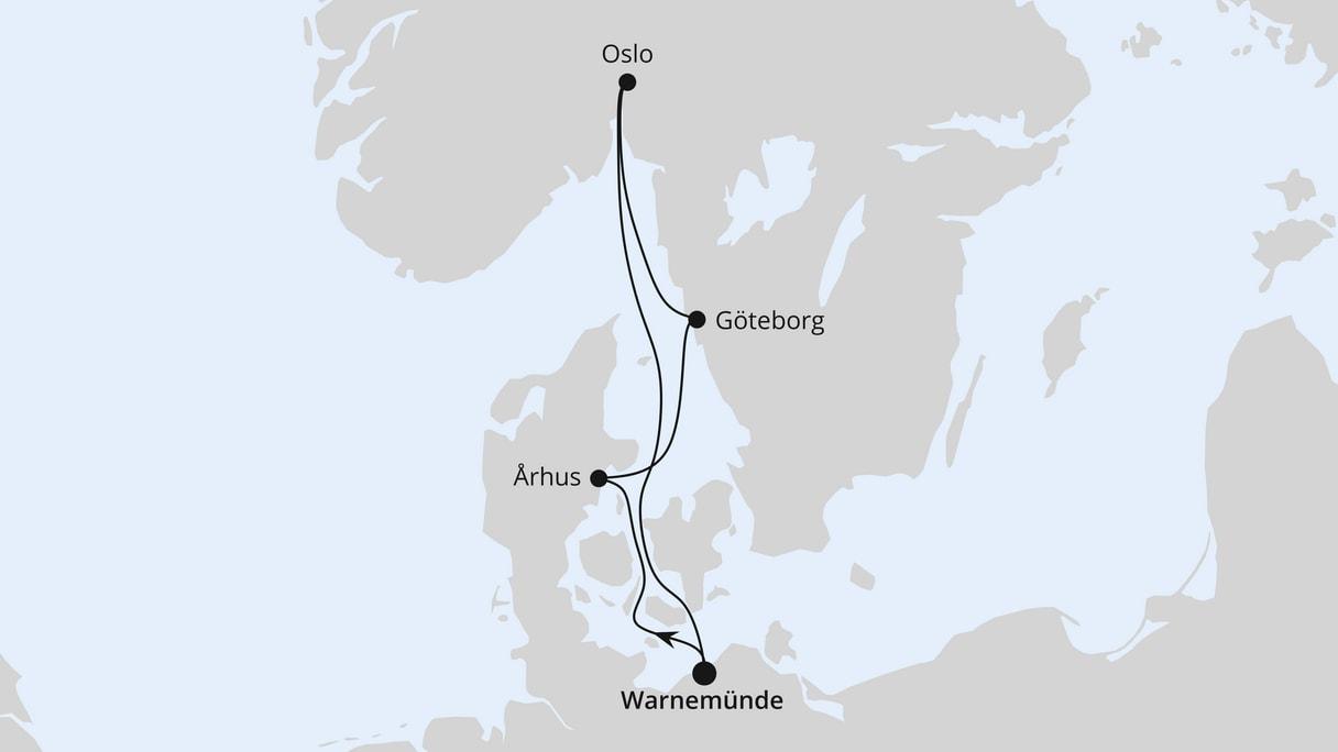 Kurzreise nach Skandinavien ab Warnemünde